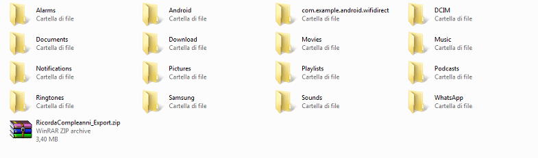 Cartella di esportazione