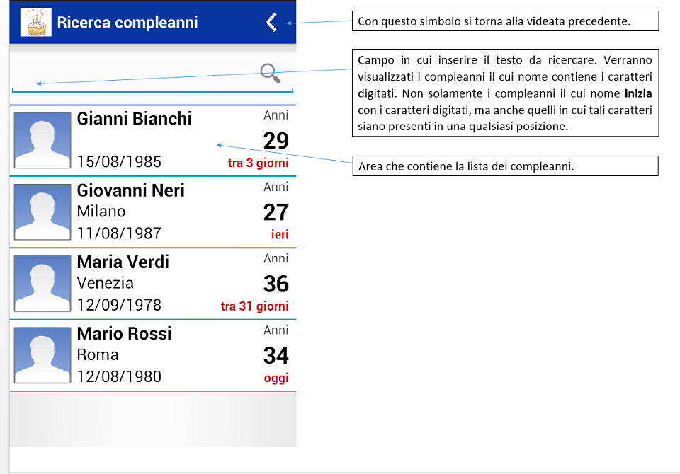 Ricerca compleanni